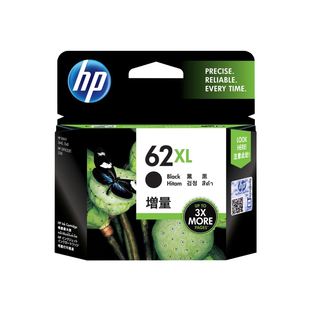 HP 62XL High Yield Black Ink Cartridge Rašalo Kasetė HP 62XL High Yield Black Ink Cartridge Rašalo Kasetė