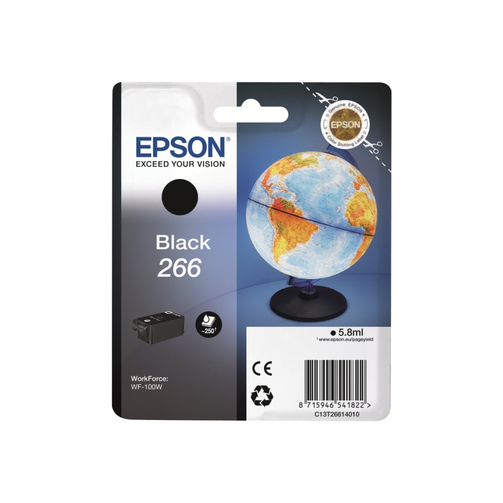 EPSON 266 Globe Single Black Ink Rašalas EPSON 266 Globe Single Black Ink Rašalas