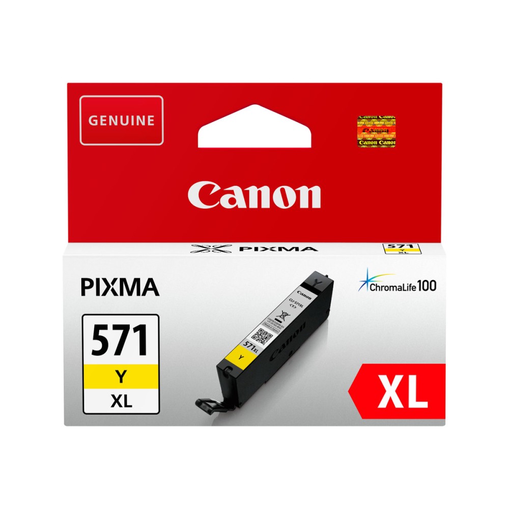 Canon CLI-571XL High Yield Yellow Ink Cartridge Rašalo Kasetė Canon CLI-571XL High Yield Yellow Ink Cartridge Rašalo Kasetė