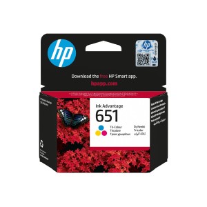 HP 651 Tri-color Ink Advantage Cartridge Rašalo Kasetė