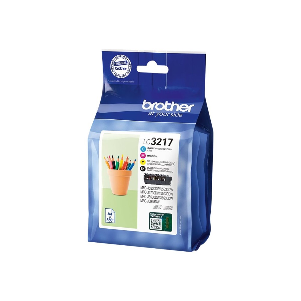 Brother LC3217VALDR Ink Catridge Value Pack (B/C/M/Y) Rašalo Kasetė Brother LC3217VALDR Ink Catridge Value Pack (B/C/M/Y) Rašalo Kasetė