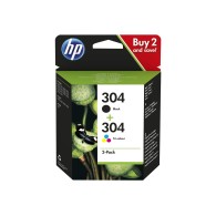 HP 304 2-pack Black & Tri-color Ink Cartridges Rašalo Kasetė