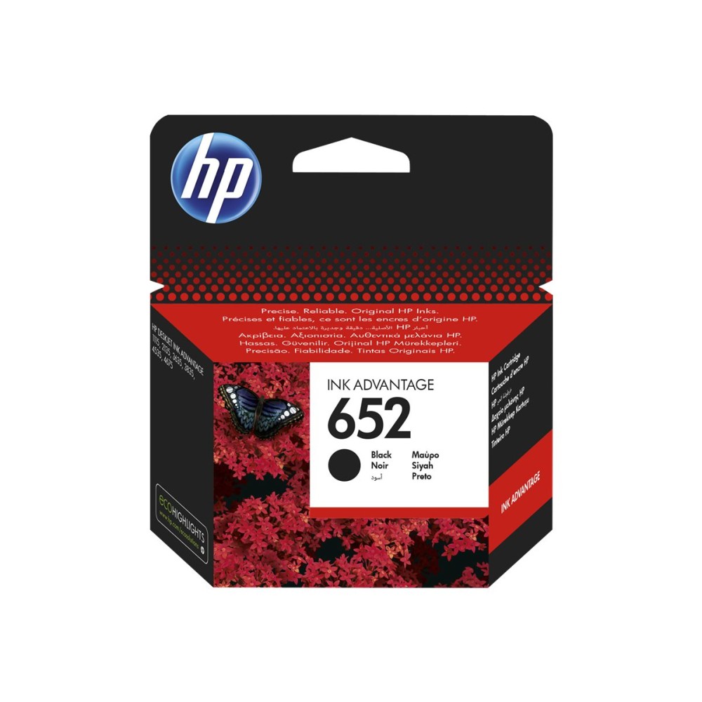 HP 652 Black Ink Advantage Cartridge Rašalo Kasetė HP 652 Black Ink Advantage Cartridge Rašalo Kasetė