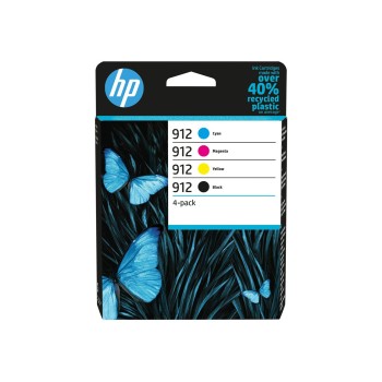 HP 912 4-pack Black & Cyan & Magenta & Yellow Ink Cartridges Rašalo Kasetė