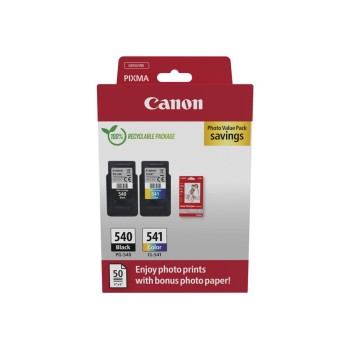 Canon PG-540 & CL-541 Ink Cartridge + Photo Paper Value Pack Rašalo Kasetė